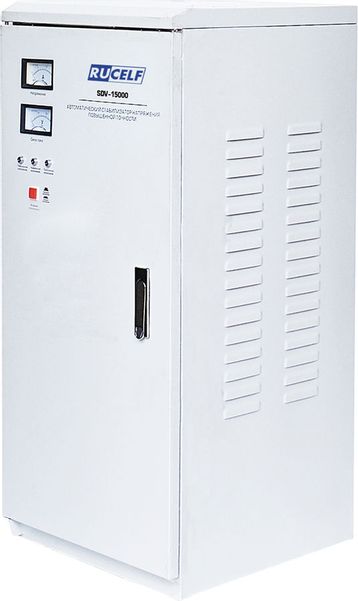 Стабилизатор напряжения RUCELF SDV-15000, 13кВт белый