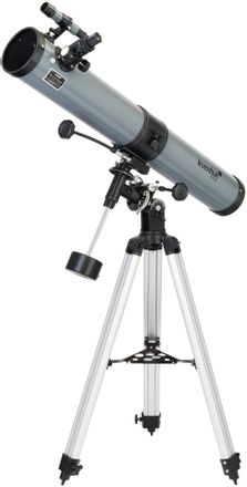 Телескоп LEVENHUK 76 Plus рефлектор d76мм fl900мм 152x серый, черный [77104]