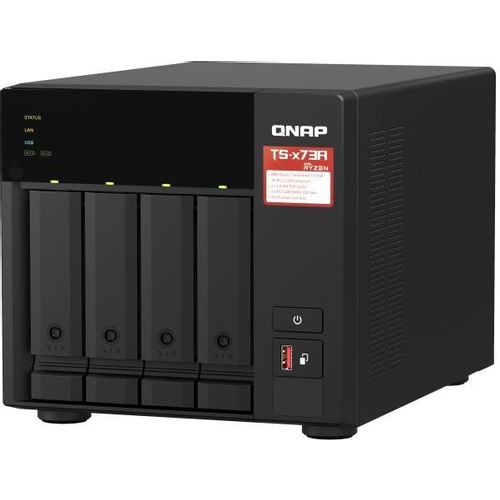 Сетевое хранилище NAS Qnap TS-473A-8G, 4-bay, настольный, Ryzen, V1500B