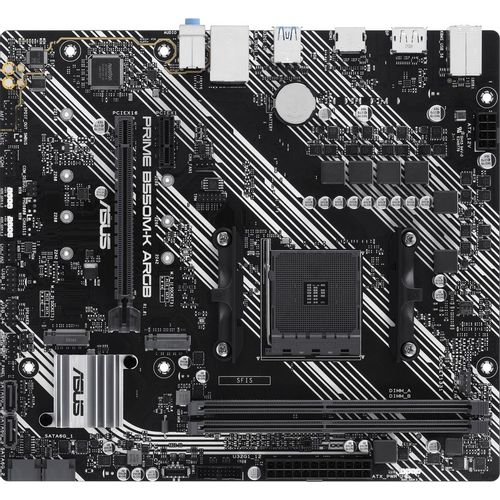 Материнская плата ASUS PRIME B550M-K ARGB, Socket AM4, AMD B550, mATX, Ret — цена и наличие Материнская плата ASUS PRIME B550M-K ARGB, Socket AM4, AMD B550, mATX, Ret