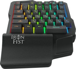 Игровой блок Oklick 701G IRON FIST, проводная, мембранная, черный
