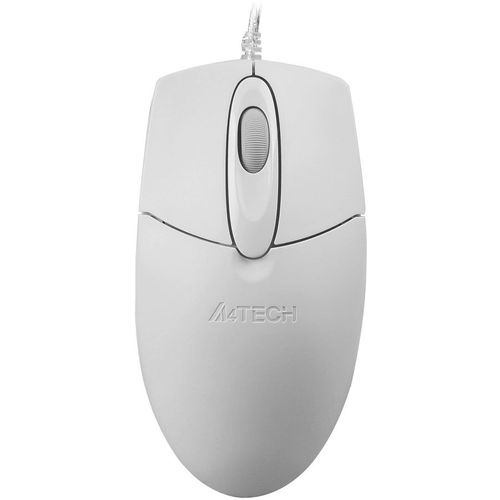 Мышь проводная A4TECH OP-720, оптическая, USB, 1200dpi, белый и серый [op-720 usb (white)]