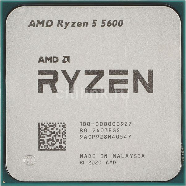 Процессор AMD Ryzen 5 5600, 3.5ГГц,  6 ядер,  AM4,  OEM [100-000000927]