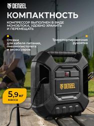 Компрессор поршневой DENZEL DL1100 безмасляный