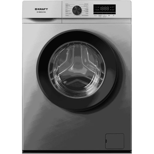 Стиральная машина узкая KRAFT KF-MBDS6109G, с фронтальной загрузкой, 6кг, 1000об/мин, с паром, инверторная