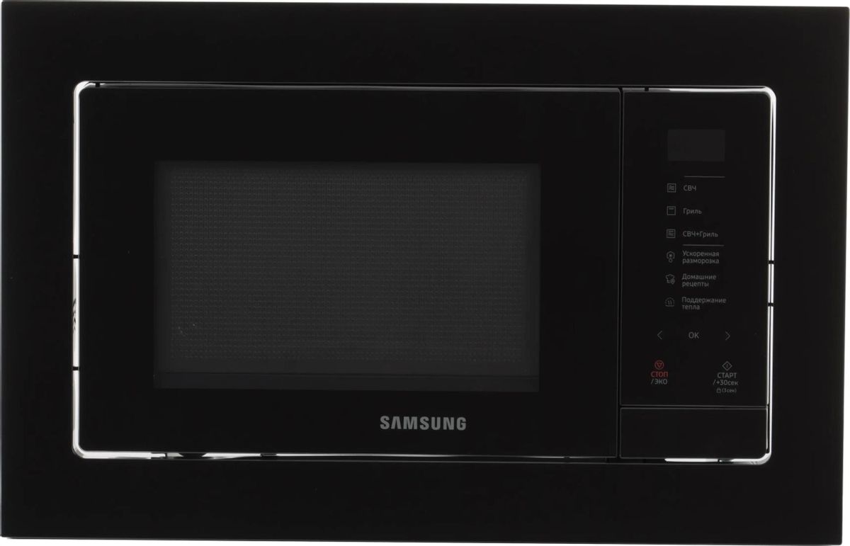 Микроволновая печь Samsung MG20A7118AK/BW, встраиваемая, 20л, 850Вт, черный  – купить в Ситилинк | 1606995