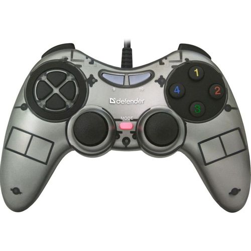 Геймпад проводной Defender Zoom USB Xinput серый [64244]