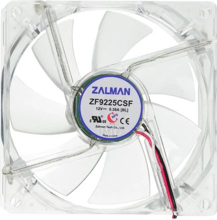 Вентилятор Zalman ZM-F2BL 92мм, 3-pin, 2800об/мин, 35дБ, Ret