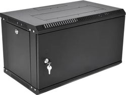 Шкаф коммутационный ЦМО ШРН-Эконом ШРН-Э-9.350.1-9005 настенный, металлическая передняя дверь, 9U, 600x476x350 мм