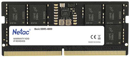 Оперативная память NETAC Basic NTBSD5N48SP-08 DDR5 - 1x 8ГБ 4800МГц, для ноутбуков (SO-DIMM), Ret, original