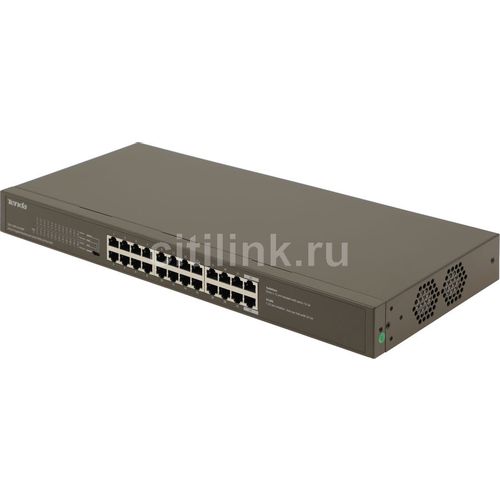 Коммутатор TENDA TEG1124P-24-250W, неуправляемый, 24 RJ-45, 10/100/1000 Мбит/с