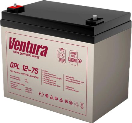 Аккумуляторная батарея VENTURA GPL 12-75 для ИБП,  12В,  75Ач [vntgpl1200750f6]