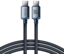 Изображение товара Кабель BASEUS Crystal Shine,  USB Type-C (m) -  USB Type-C (m),  1.2м,  черный
