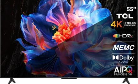 55" Телевизор TCL 55P6K 4K Ultra HD, СМАРТ ТВ, Google TV, черный