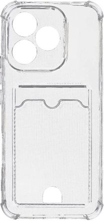 Чехол (клип-кейс) ZIBELINO Silicone Card Holder, для Honor 400 Lite, прозрачный [zsch-hon-400-lite-cam-trn]
