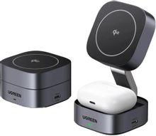 Изображение товара Беспроводное зарядное устройство UGREEN W702 15Вт USB-C серое