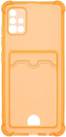 Чехол (клип-кейс) ZIBELINO Silicone Card Holder, для Samsung Galaxy A51, оранжевый [zsch-sam-a51-cam-org]