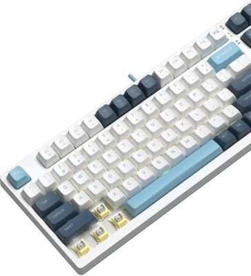 Клавиатура A4TECH Fstyler FS300, USB, механическая, белый/синий [fs300 ...