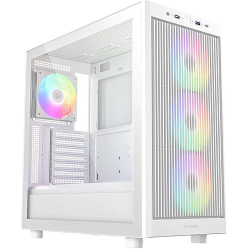 Корпус ATX ID-COOLING Ware 510, Midi-Tower, без БП, белый [ware 510 argb wh]