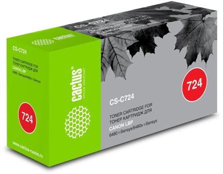 Картридж Cactus CS-C724, 724, черный / CS-C724
