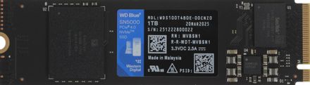 1ТБ SSD накопитель WD Blue SN5000 M.2 2280, PCIe 4.0 x4, NVMe,  M.2 [wds100t4b0e]