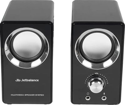 Колонки Jetbalance JB-116 2.0 черный 6Вт портативные