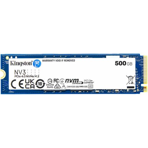 500ГБ SSD накопитель Kingston NV3 SNV3S/500G M.2 2280, PCIe 4.0 x4, NVMe, M.2