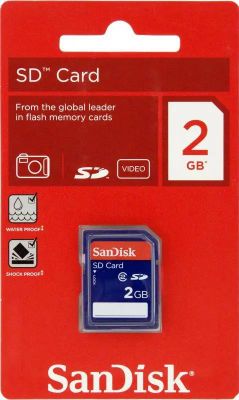 Характеристики Карта памяти SD Sandisk 2 ГБ, 4 МБ/с, SDSDB-002G-B35, 1 ...