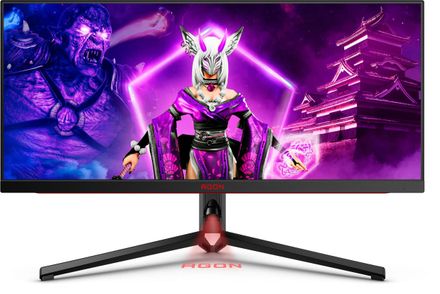 34" Монитор AOC Agon Pro AG344UXM, 3440x1440, IPS, 170Гц, 2хHDMI, 1хDP, черный/красный