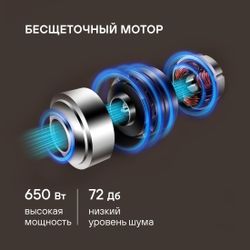 Вертикальный пылесос (handstick) Rondell RDE-2070, серебристый/серый