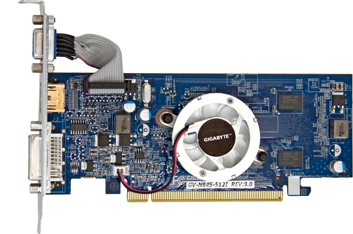 Ответы на вопросы о товаре видеокарта GIGABYTE NVIDIA GeForce 8400 GS 512МБ  GDDR2, Low Profile, Ret [gv-n84s512i] (550525) в интернет-магазине СИТИЛИНК