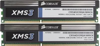 Оперативная память Corsair XMS3 CMX4GX3M2A1600C9 DDR3 -  2x 2ГБ 1600МГц, DIMM,  Ret