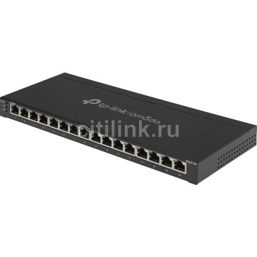 Коммутатор TP-LINK SG2016P, управляемый, 16 RJ-45, 10/100/1000 Мбит/с