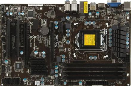 Материнская плата ASRock ZH77 PRO3, LGA 1155, Intel H77, ATX, Ret