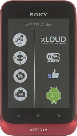 Смартфон Sony Xperia tipo ST21i, красный