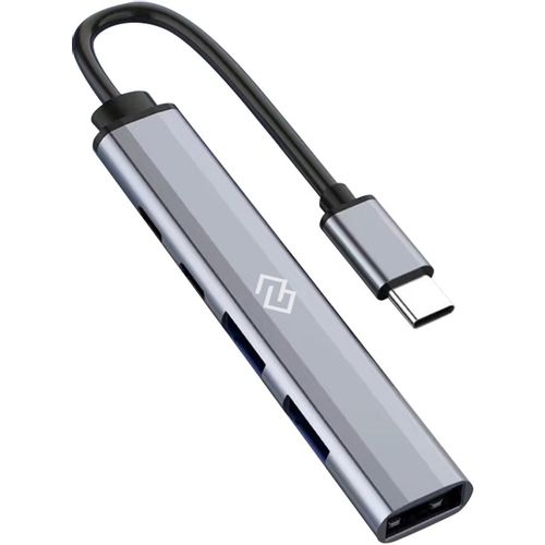 Хаб (разветвитель) Digma DHUB-5USB-AC-3.0, серебристый