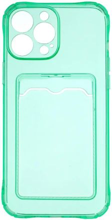 Чехол (клип-кейс) ZIBELINO Silicone Card Holder, для Apple iPhone 13 Pro Max, мятный [zsch-iph-13-pro-max-cam-min]