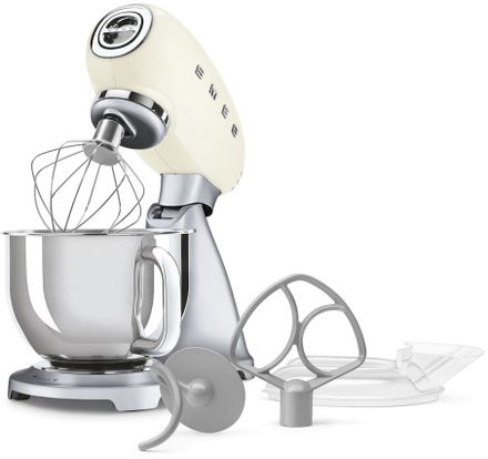 Миксер планетарный SMEG Стиль 50-х гг. SMF04CREU, 800Вт, кремовый/стальной