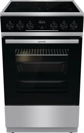 Электрическая плита Gorenje GEC5C61XPA,  стеклокерамика,  инфракрасная,  без крышки,  нержавеющая сталь
