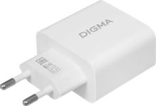 Изображение товара Сетевое зарядное устройство Digma DGWC-1U-2.1A-WG,  USB-A,  10.5Вт, 2.1A, белый