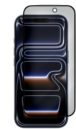 Защитное стекло для экрана ZIBELINO для Apple iPhone 17 Pro антиблик, 3D, 1 шт, черный [ztg-3d-pr-apl-17-pro-blk]