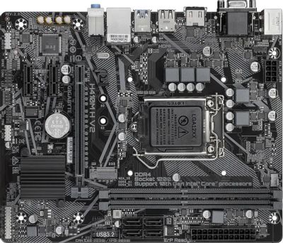 Материнская плата Gigabyte H410M H V2 2.0, LGA 1200, Intel Q470, mATX ...