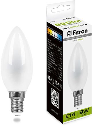 Упаковка ламп LED FERON E14,  свеча, 9Вт, LB-73, 10 шт. [25957-10]