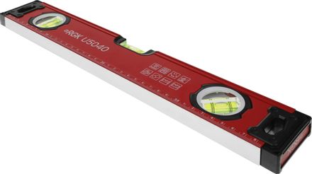 Уровень пузырьковый RGK U5040 40см, магнитный, глазков: 3шт