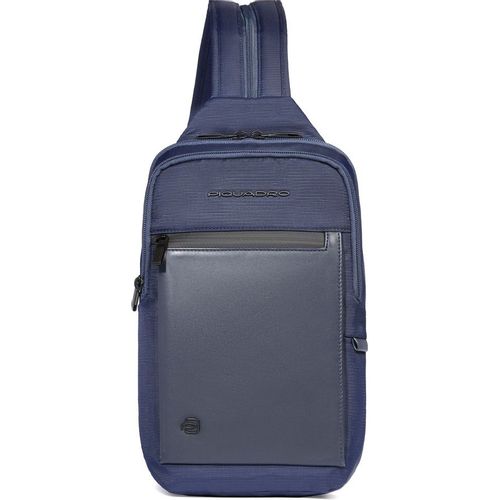 Рюкзак слинг Piquadro Orion CA6625S136/BLU синий ткань переработанная