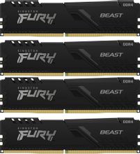 Изображение товара Kingston Fury Beast Black DDR4 128GB 3600МГц 4x32ГБ DIMM память для ПК