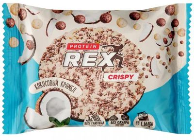 Печенье PROTEIN REX Crispy, 12х55гр, Кокосовый крамбл [00-00002408 ...