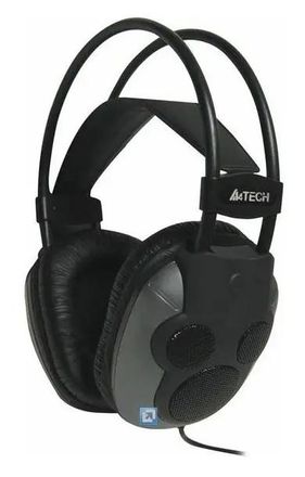 Гарнитура игровая A4Tech HU-510, для компьютера, мониторные, проводные, черный
