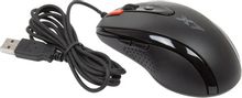 Мышь проводная A4TECH X-710BK, USB, черный
