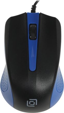 Мышь проводная Oklick 225M, оптическая, USB, 1200dpi, черный и синий [288233]